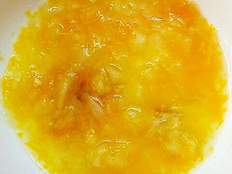 離乳食中期　かぼちゃ＆キャベツスープ